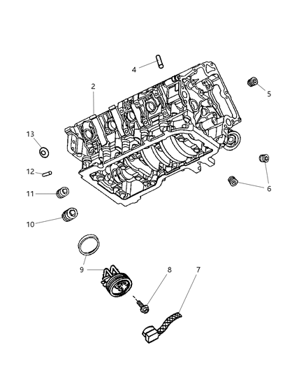 2006 Dodge Ram 1500 Cord Engine Block Heater Diagram for 56051713AB
