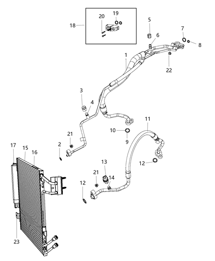 2017 Jeep Wrangler A/C Plumbing Diagram 1 - Thumbnail