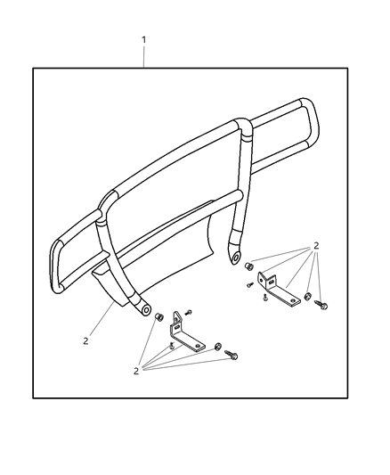 2001 Dodge Durango Fascia Front Primed Diagram for 5018364AA