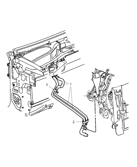 2007 Jeep Liberty Plumbing - Heater Diagram 2 - Thumbnail