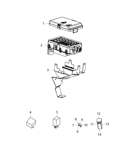 2015 Chrysler 300 Fuse Diagram for 68137156AA