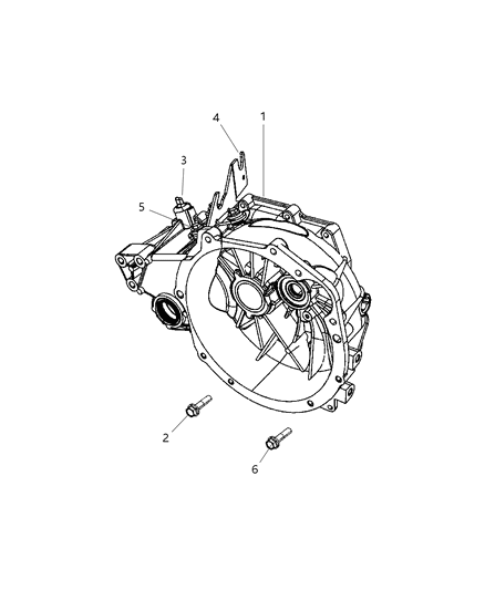 2007 Dodge Caliber Bracket Transmission Control Cable Diagram for 5189848AA
