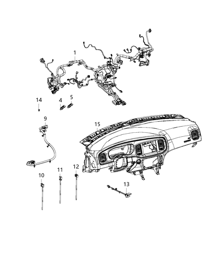 2018 Dodge Charger Wiring Jumper EPS Harness Diagram for 68350471AC