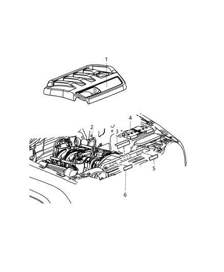 2012 Jeep Compass Label Coolant System Cap Diagram for 5058838AA