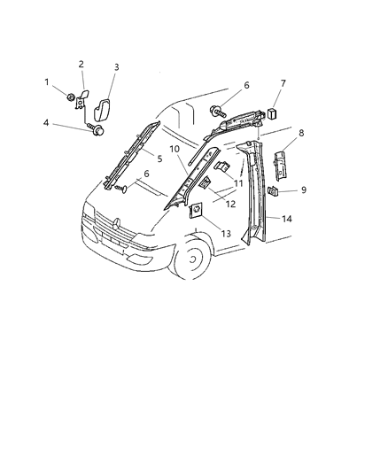 2004 Dodge Sprinter 3500 Inner Panels Diagram 2 - Thumbnail