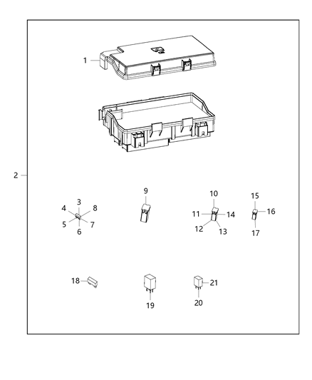 2017 Ram 3500 Pickup Power Distribution Center Diagram