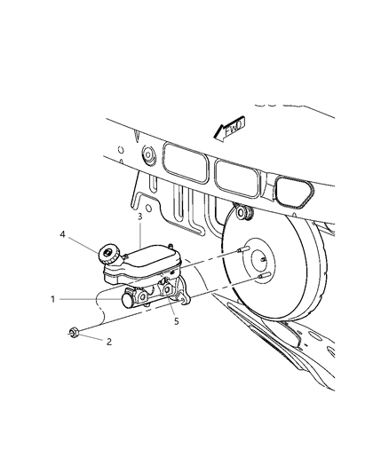 2005 Chrysler Pacifica Master Cylinder Diagram for 4721550AB