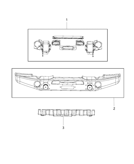 2017 Jeep Wrangler Bumper Diagram 4 - Thumbnail
