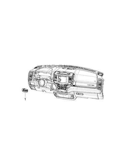 2019 Ram 1500 New Style Switch, Headlamp Diagram