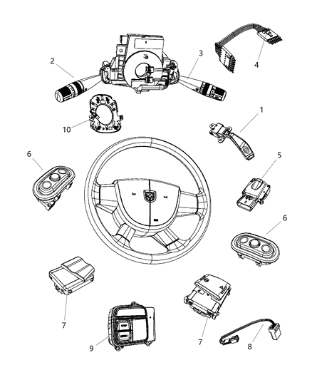 2011 Jeep Liberty Switch Radio Control Diagram for 56046098AC