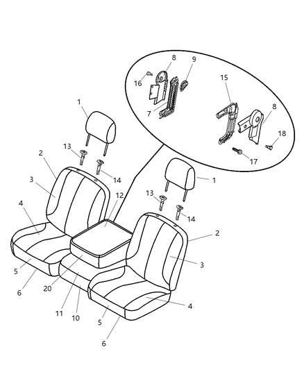 2009 Dodge Ram 2500 Front Seat - Split Seat Diagram 4 - Thumbnail