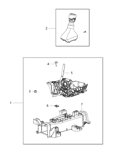 2021 Jeep Wrangler Gearshift Controls Diagram 6 - Thumbnail