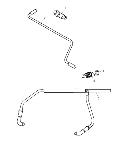 2003 Dodge Dakota Harness Engine Breather Tubes Diagram for 53032090AB