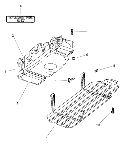 2000 Dodge Durango Fuel Tank Stud Diagram for 6505318AA