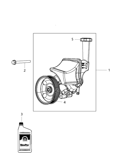2014 Dodge Challenger Power Steering Pump & Reservoir Diagram 1 - Thumbnail