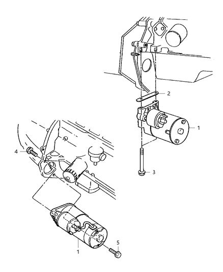 1999 Jeep Cherokee Starter & Mounting Diagram 1 - Thumbnail