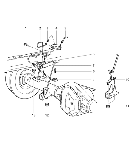 2001 Dodge Ram 3500 Regular Cab Rear Height Sensing System Diagram