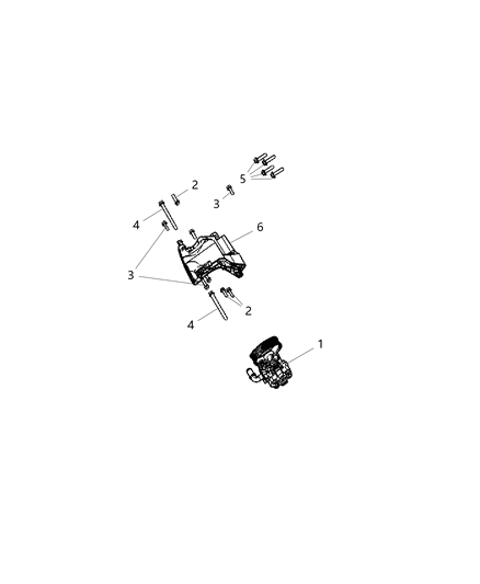 2007 Jeep Patriot Pump Power Steering Diagram for 5105449AB