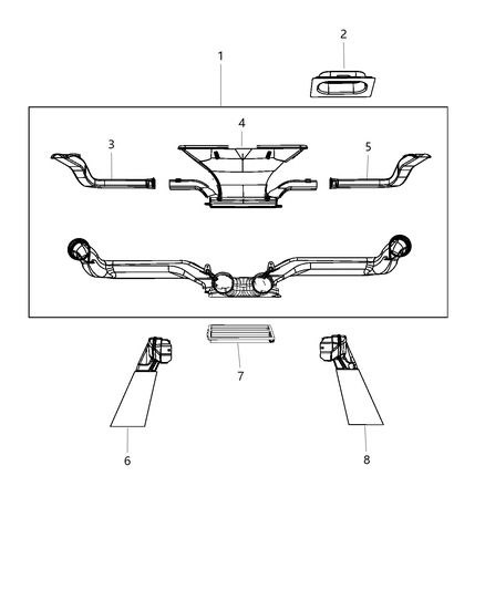 2018 Jeep Wrangler JK (Previous-generation) Air Ducts Diagram