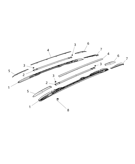 2019 Chrysler Pacifica Clamp Kit Includes Thumbwheel Diagram for 68079437AA