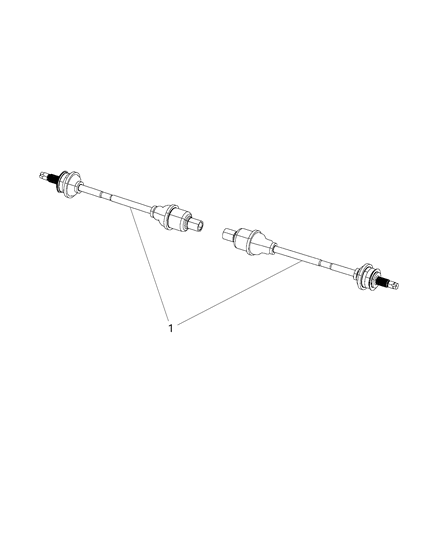 2020 Jeep Compass Axle Shaft, Rear Diagram for 68287864AB