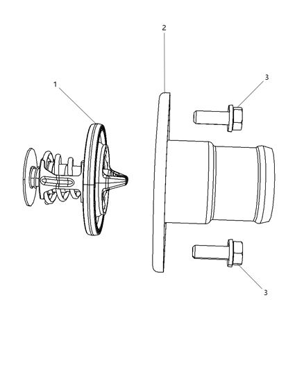 2014 Ram 2500 Thermostat & Related Parts Diagram 1 - Thumbnail