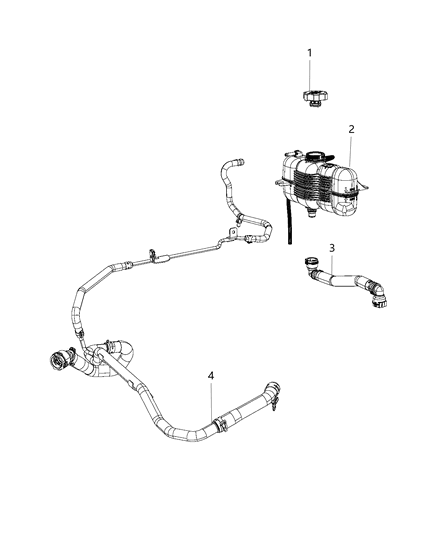 2020 Jeep Cherokee Coolant Recovery Bottle Diagram 4 - Thumbnail