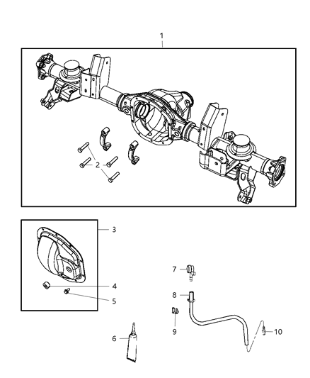 2009 Jeep Commander Housing And Vent , Rear Axle Diagram 1 - Thumbnail