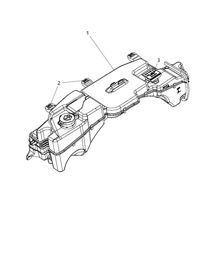 2009 Dodge Nitro Coolant Recovery Bottle Diagram 2 - Thumbnail