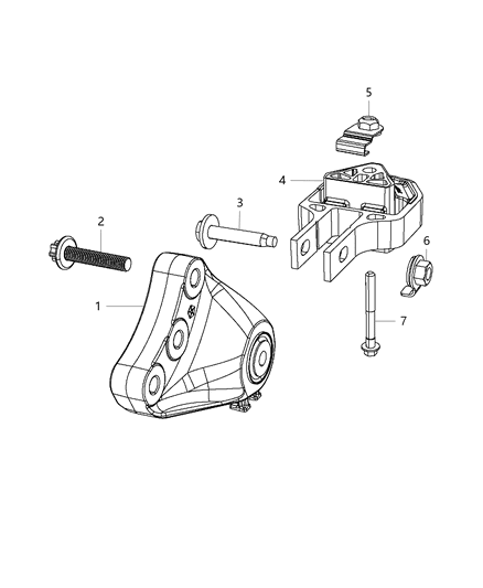 2016 Dodge Dart Engine Mounting Rear Diagram 3 - Thumbnail