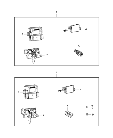 2014 Ram 2500 Remote Start of Mopar Accessories - Component Parts Diagram