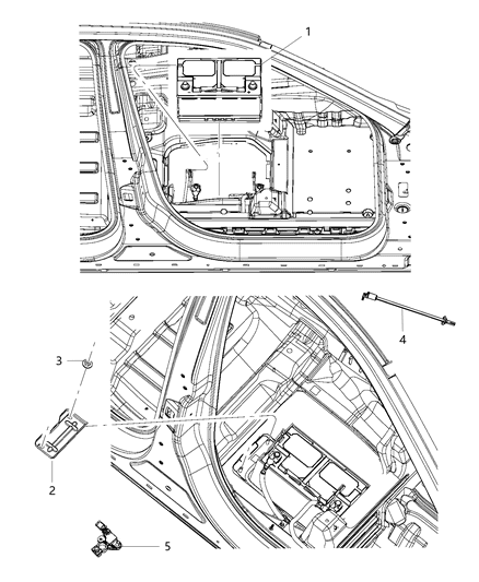 2015 Jeep Grand Cherokee Hold Down Strap Diagram for 68039242AA