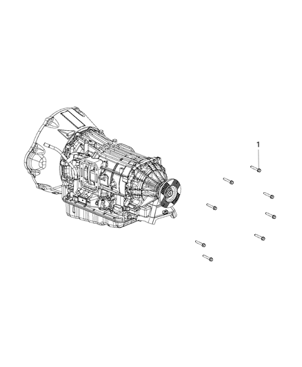 2016 Ram 3500 Pickup Mounting Bolts of Automatic Transmission Diagram 3 - Thumbnail