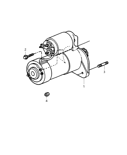 1998 Jeep Grand Cherokee Starter Engine Diagram for 56004934