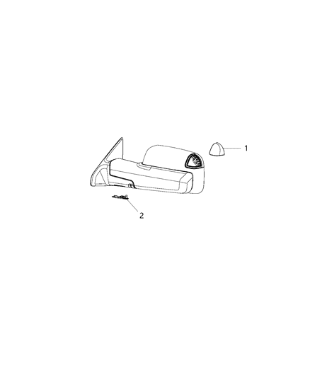 2019 Ram 3500 Cab Chassis Lamps, Outside Mirror Diagram