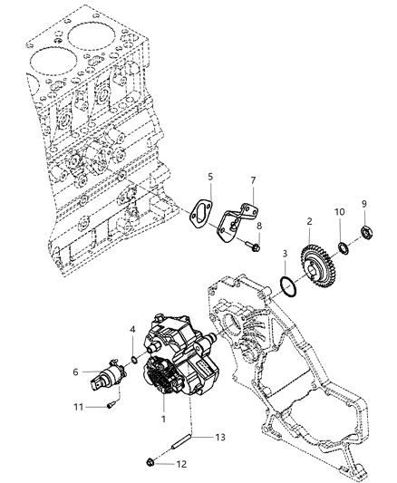 2009 Dodge Ram 3500 Pickup Fuel Injection Pump Diagram 1 - Thumbnail