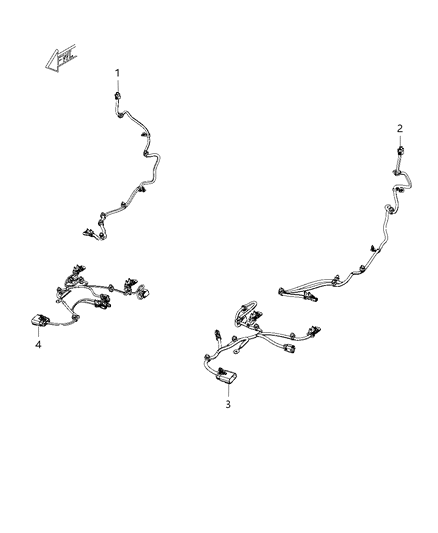 2019 Jeep Wrangler Wiring - Front Seats Diagram 2 - Thumbnail