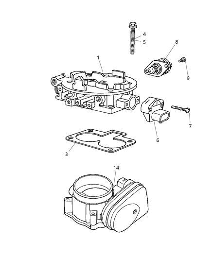 2003 Dodge Ram 3500 Motor Air Idle Speed Diagram for 53032067AA