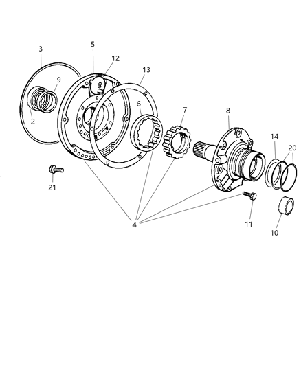 2002 Dodge Ram 3500 Regular Cab Oil Pump With Reaction Shaft Diagram 2 - Thumbnail