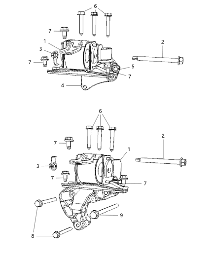 2008 Dodge Caliber Engine Mounting Diagram 24 - Thumbnail