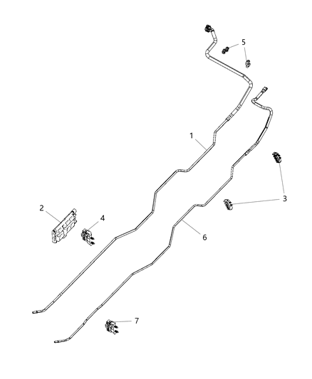 2020 Ram 3500 Pickup Fuel Lines/Tubes, Rear Diagram 2 - Thumbnail