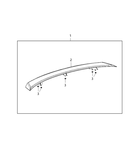 2013 Dodge Avenger Spoiler Kit Deck Lid Diagram for 82210302AB