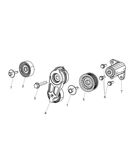 2014 Chrysler 300 Pulley & Related Parts Diagram 3 - Thumbnail