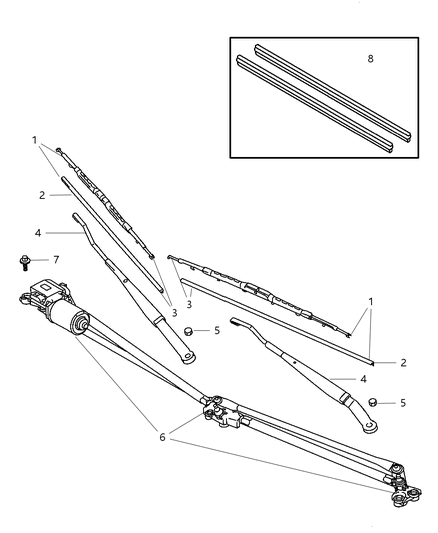 2005 Chrysler Sebring Coupe Windshield Wiper System Diagram
