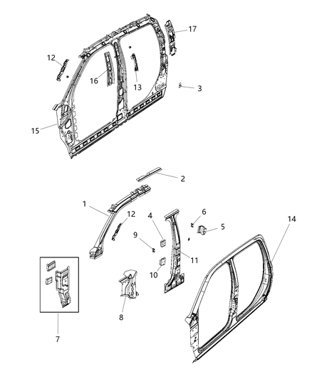 2016 Ram 5500 Front Aperture Panel Diagram 1 - Thumbnail