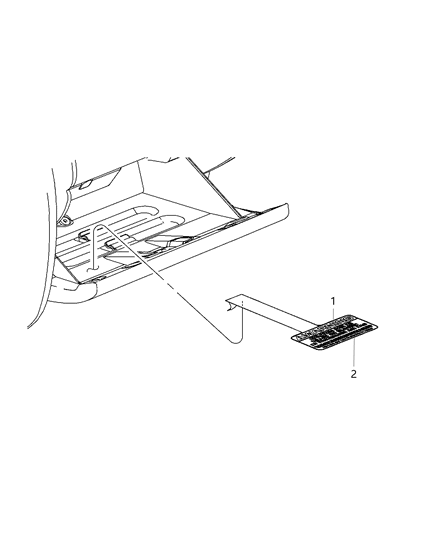 2014 Dodge Journey Instrument Panel of Labels Diagram