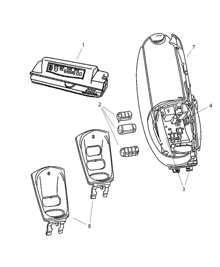 2001 Dodge Grand Caravan Module Diagram for 5016273AA