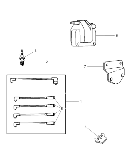 1999 Jeep Cherokee Cable Spark Plug & Wires Diagram