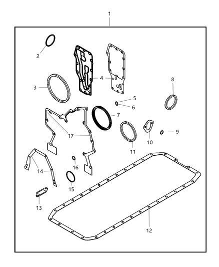 2007 Dodge Ram 3500 Cab Chassis Gasket Packages - Engine Diagram 2 - Thumbnail