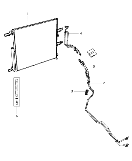 2013 Ram 3500 Pickup Transmission Cooler & Lines Diagram